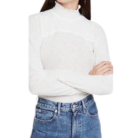 Free People Caroline Smocked Turtleneck | Size Small | NWT - Picture 5 of 5